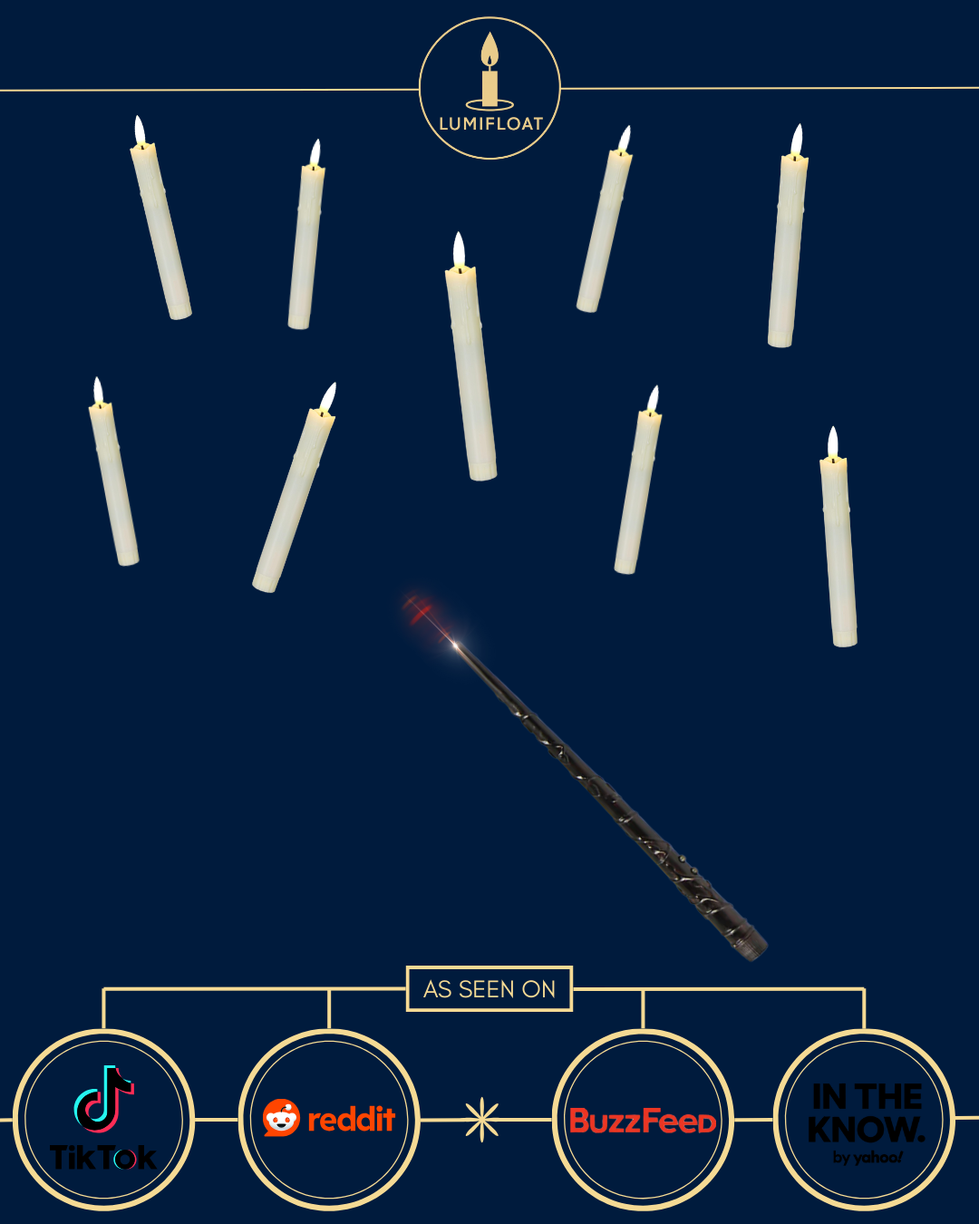 LumiFloat™ Hovering Flameless Candle Set